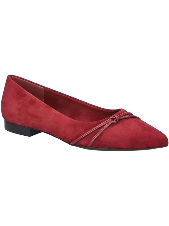 Bella Vita Shoes - Bella Vita Rhea Size 9.5 Flats Burgundy Kidsuede Pointed Toe Comfort Narrow Fit